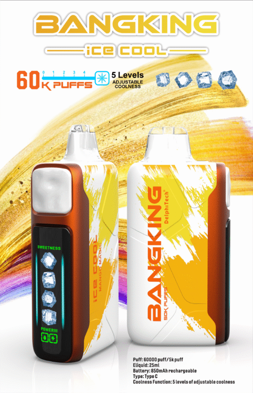 Bangking Ice Cool 60000 Puffs 超大容量拋棄式電子煙 五檔涼度可調一次性煙桿：圖片 9